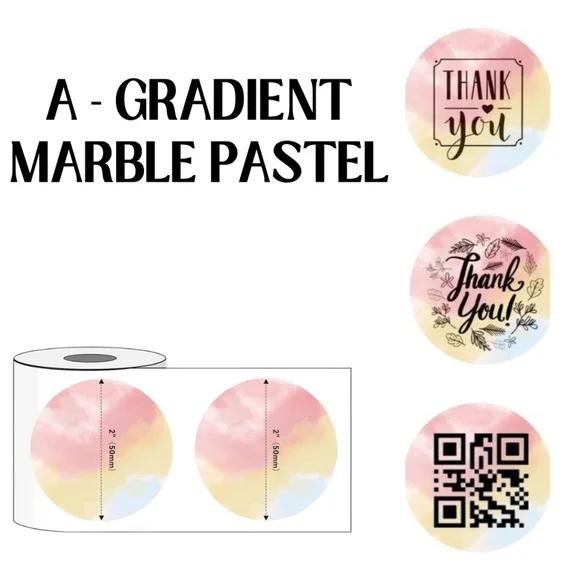 CUSTOM THANK YOU/QR CODE STICKERS - 100 2" STICKERS PER ROLL - Picture 2 of 13